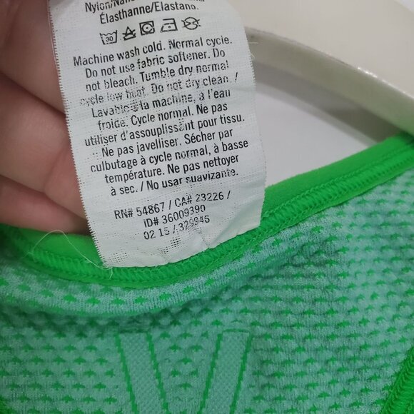 VICTORIA'S SECRET SPORT Women Bra XSmall Neon Green Mesh Elastic Band No Padding - Picture 4 of 6